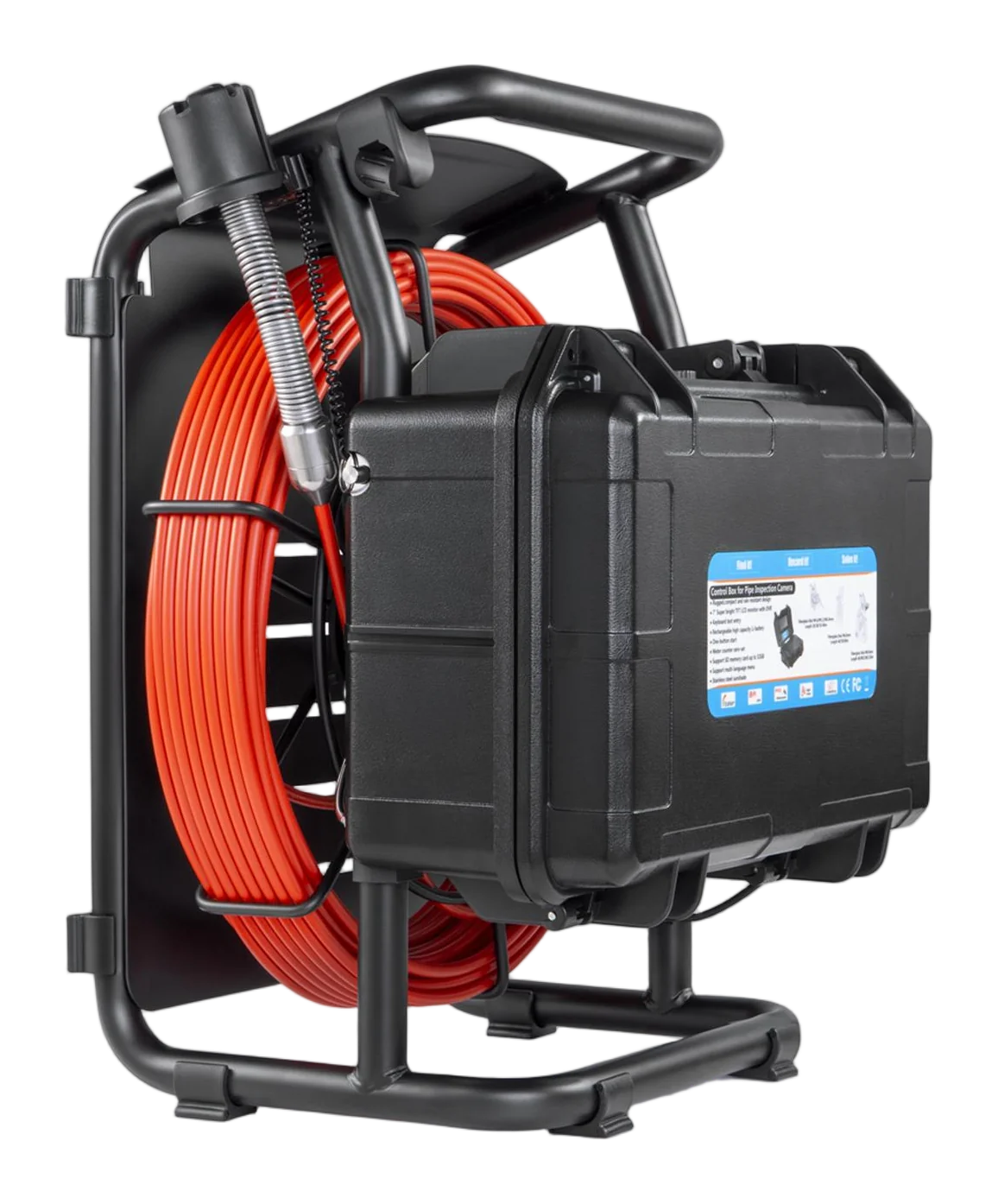 Prowler push camera with reel and monitor